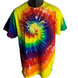 Men's Bourbon Street Tie Dye Crewneck Shirt Multicolor Short Sleeve Shirt